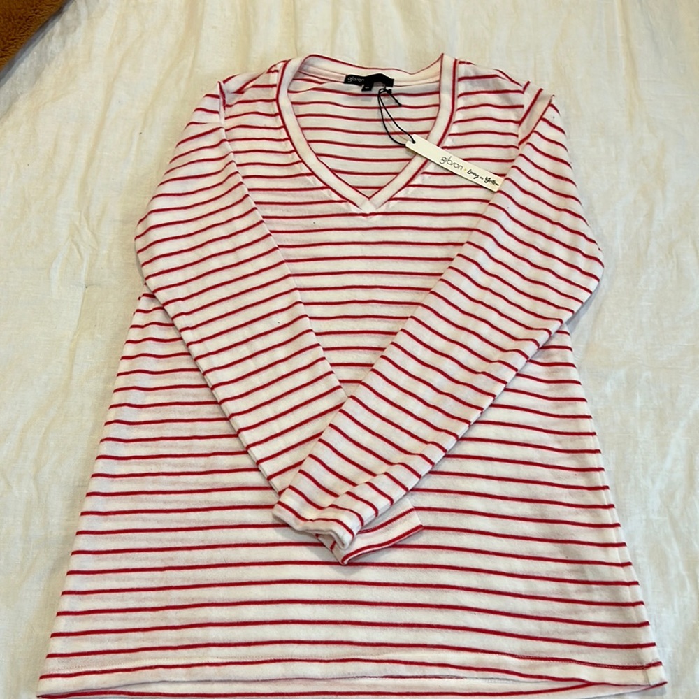 Gibson x Living in Yellow Steph cozy striped top